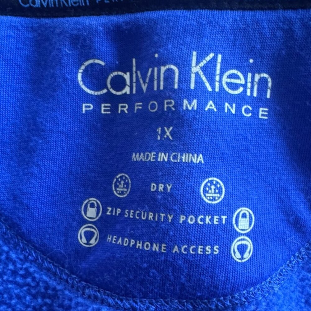 Calvin Klein Performance Fleece Full Zip Jacket Purple 1X - Picture 4 of 9